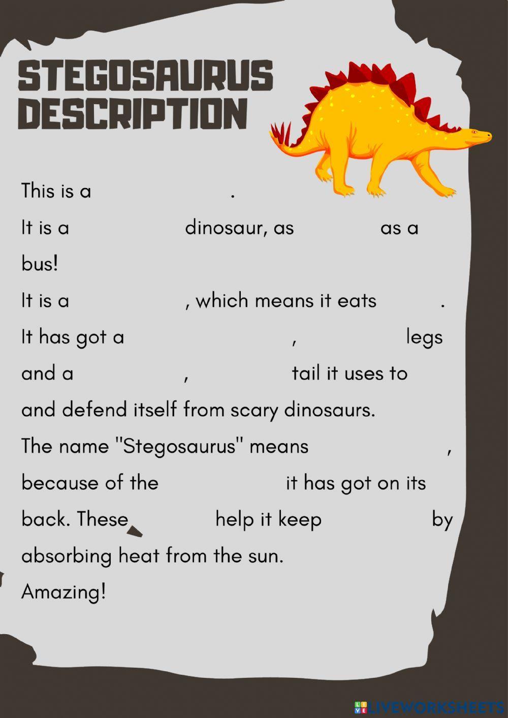 Stegosaurus description