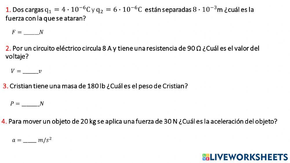 Repaso 1 Física (2 BGU Q2)