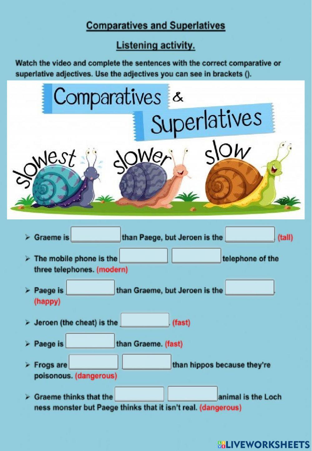 Comparative and Uperlative adjectives