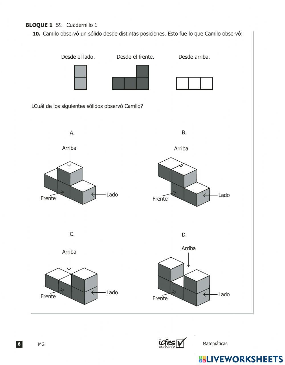 Prueba icfes de matemáticas 2