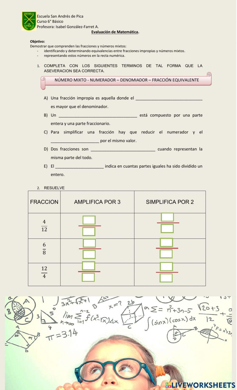 FRACCIONES Y NUMEROS MIXTOS