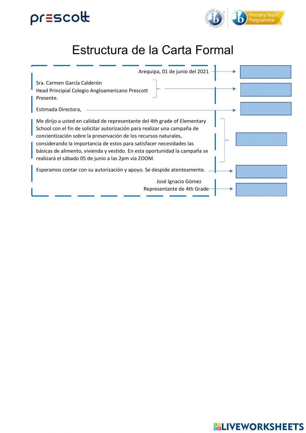 Estructura Carta Formal