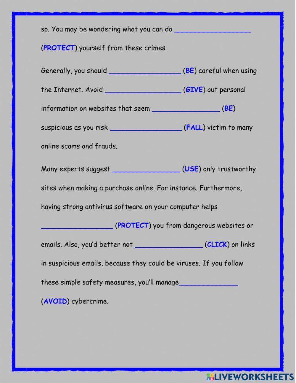 Gerunds and infinitives
