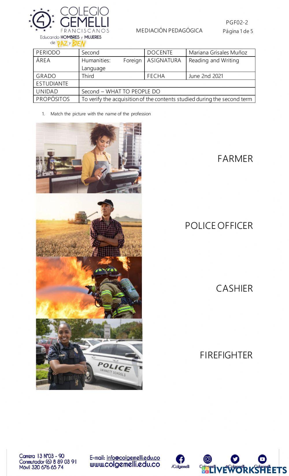 Jobs and professions