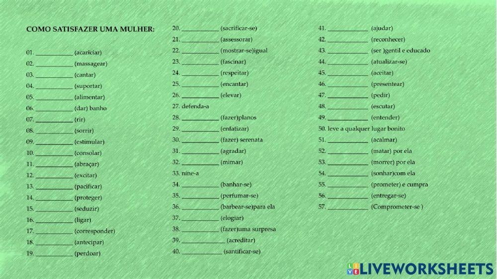 Imperativo - piada machista