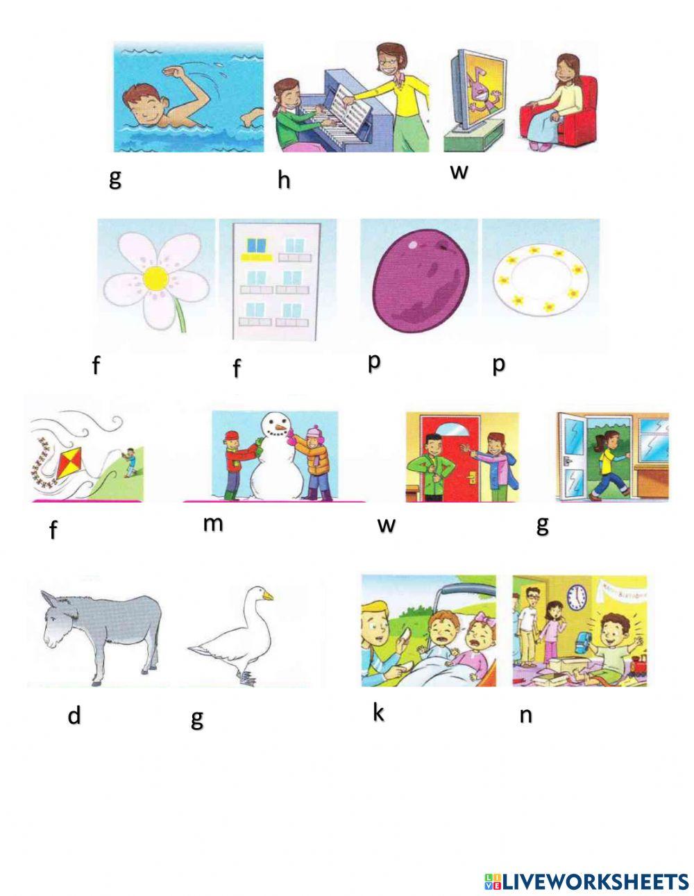 Check vocabulary F&F2