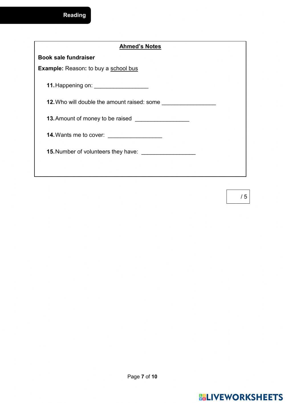 reading-and-writing-exam-practice-worksheet-live-worksheets