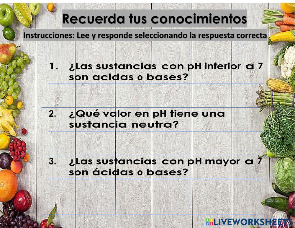 Act. 9 alimentos ácidos