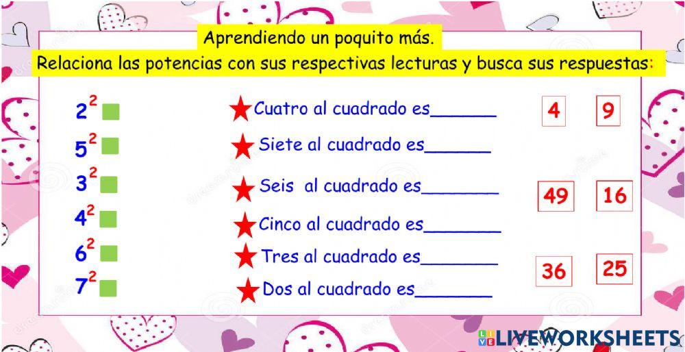 Recordando la potenciación