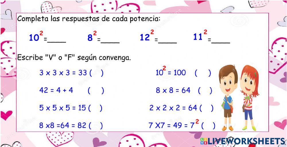 Recordando la potenciación