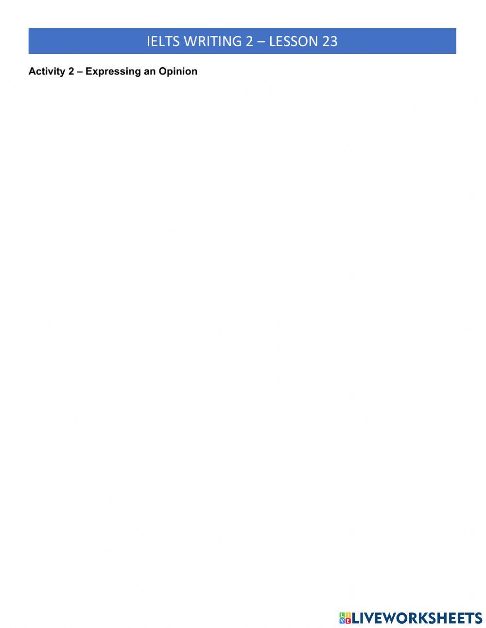 IELTS Writing 2 Lesson 23 - Fast Food