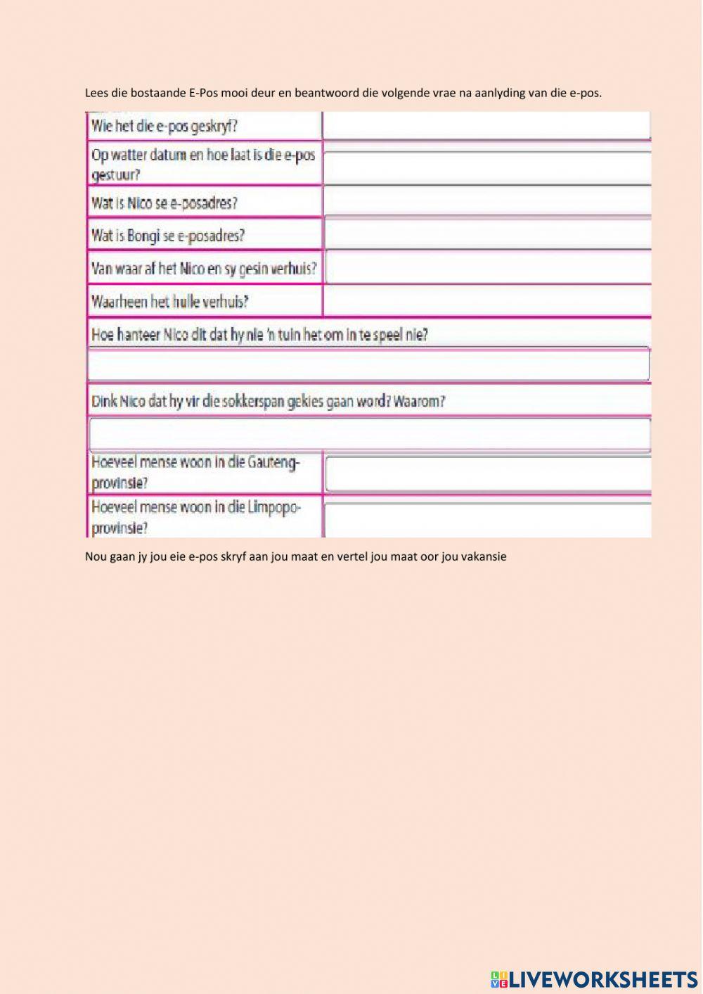 Ons versprei die nuus