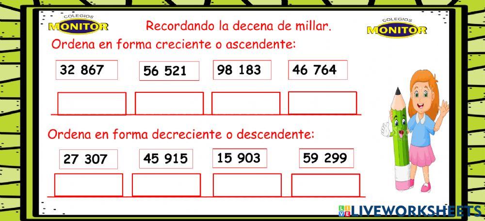 Recordando la decena de millar.