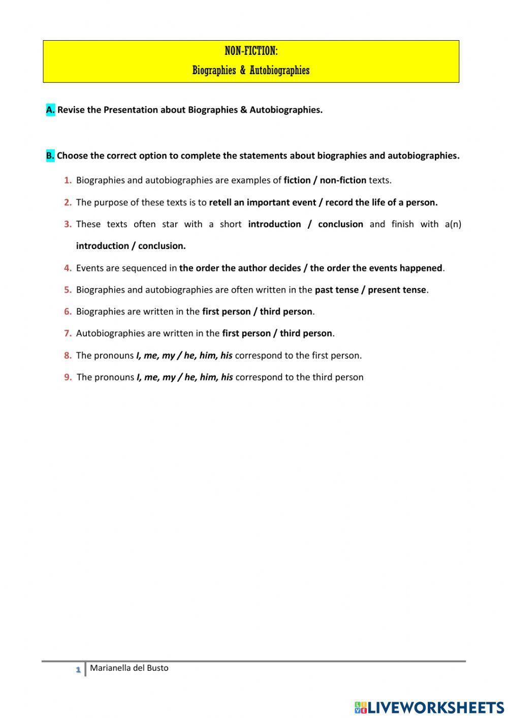 Biographies & Autobiographies