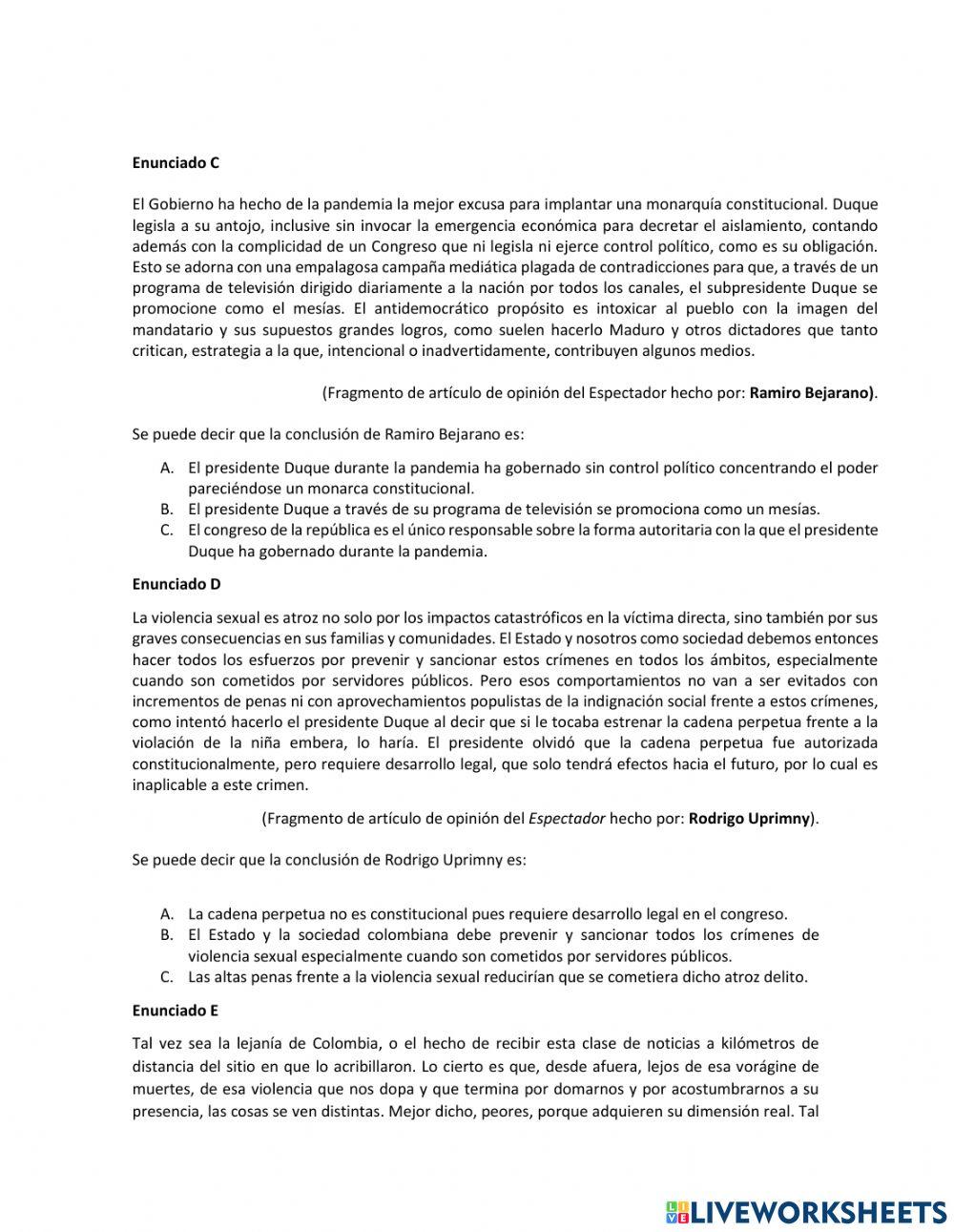 Selección de la Idea Principal