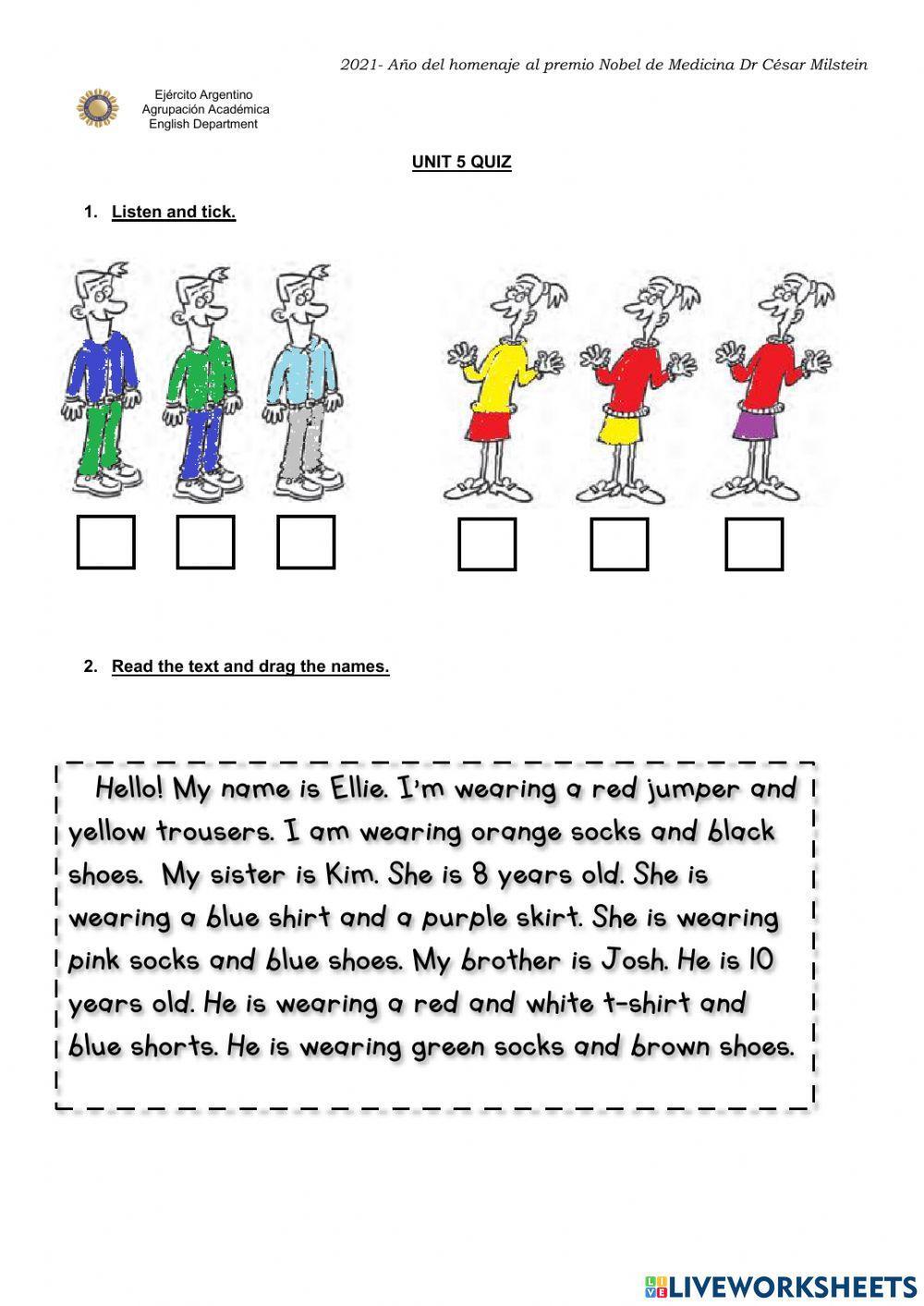 Unit 5 quiz - Big Surprise 3