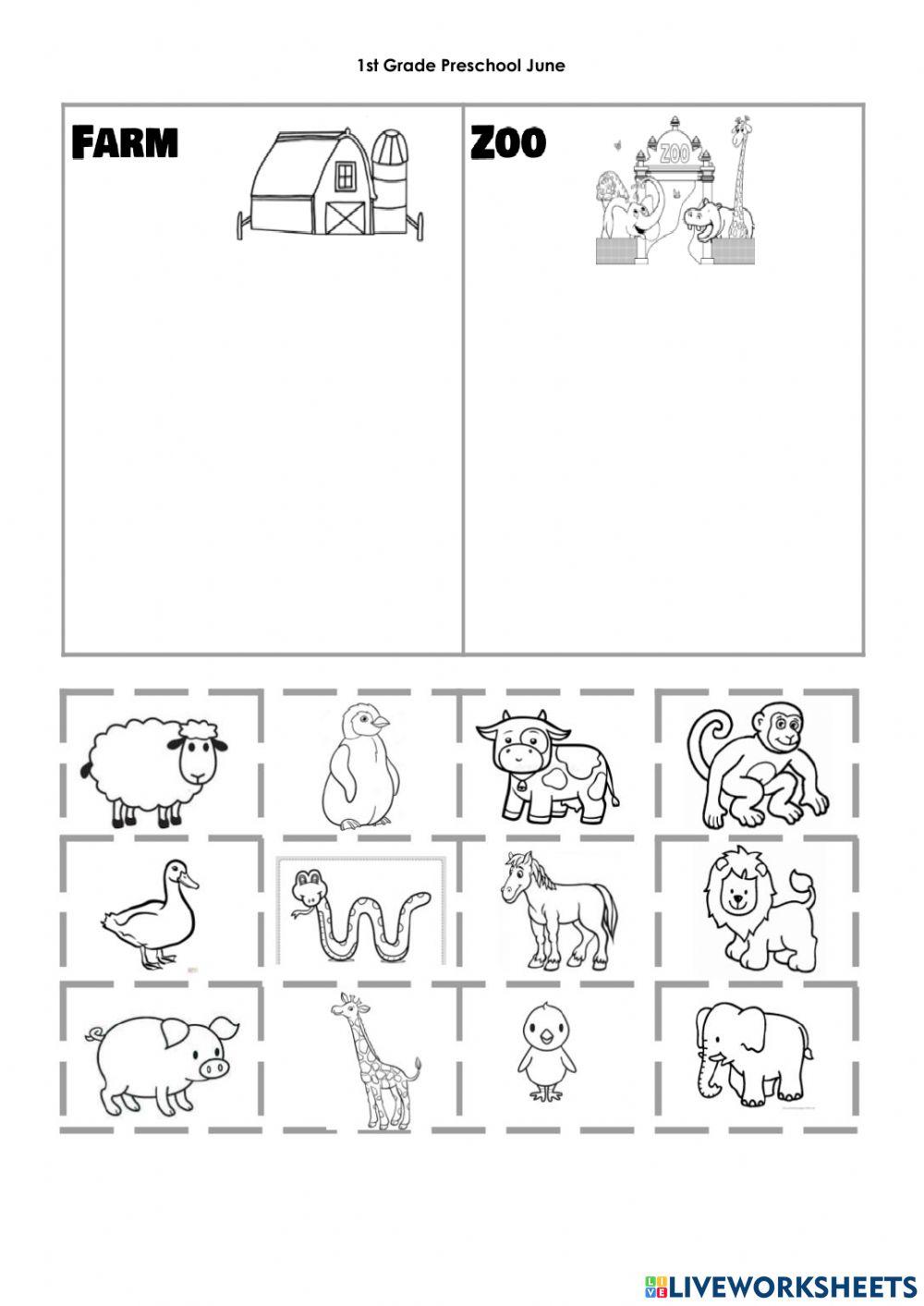 Farm and zoo animals