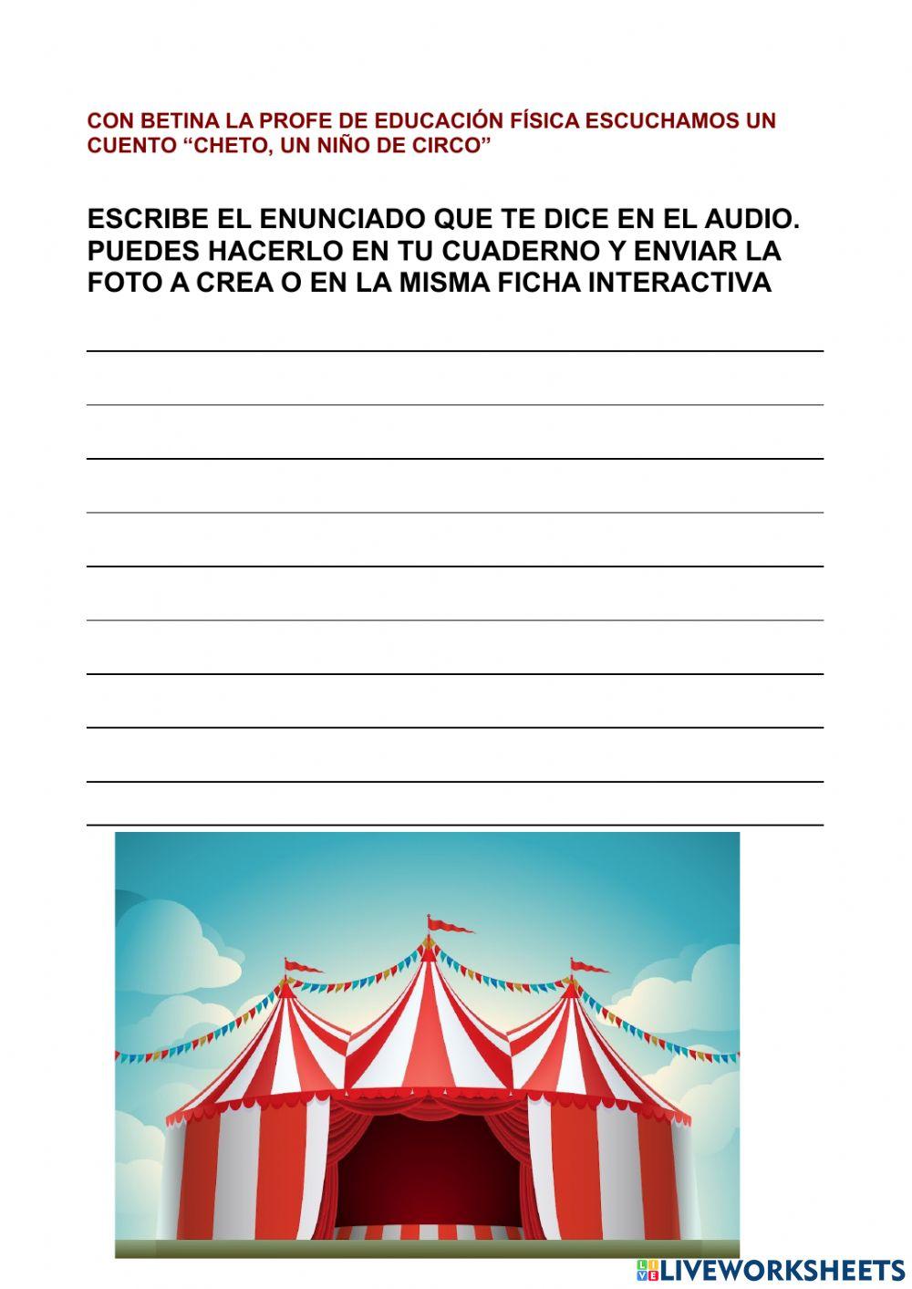 Escritura de enunciados.
