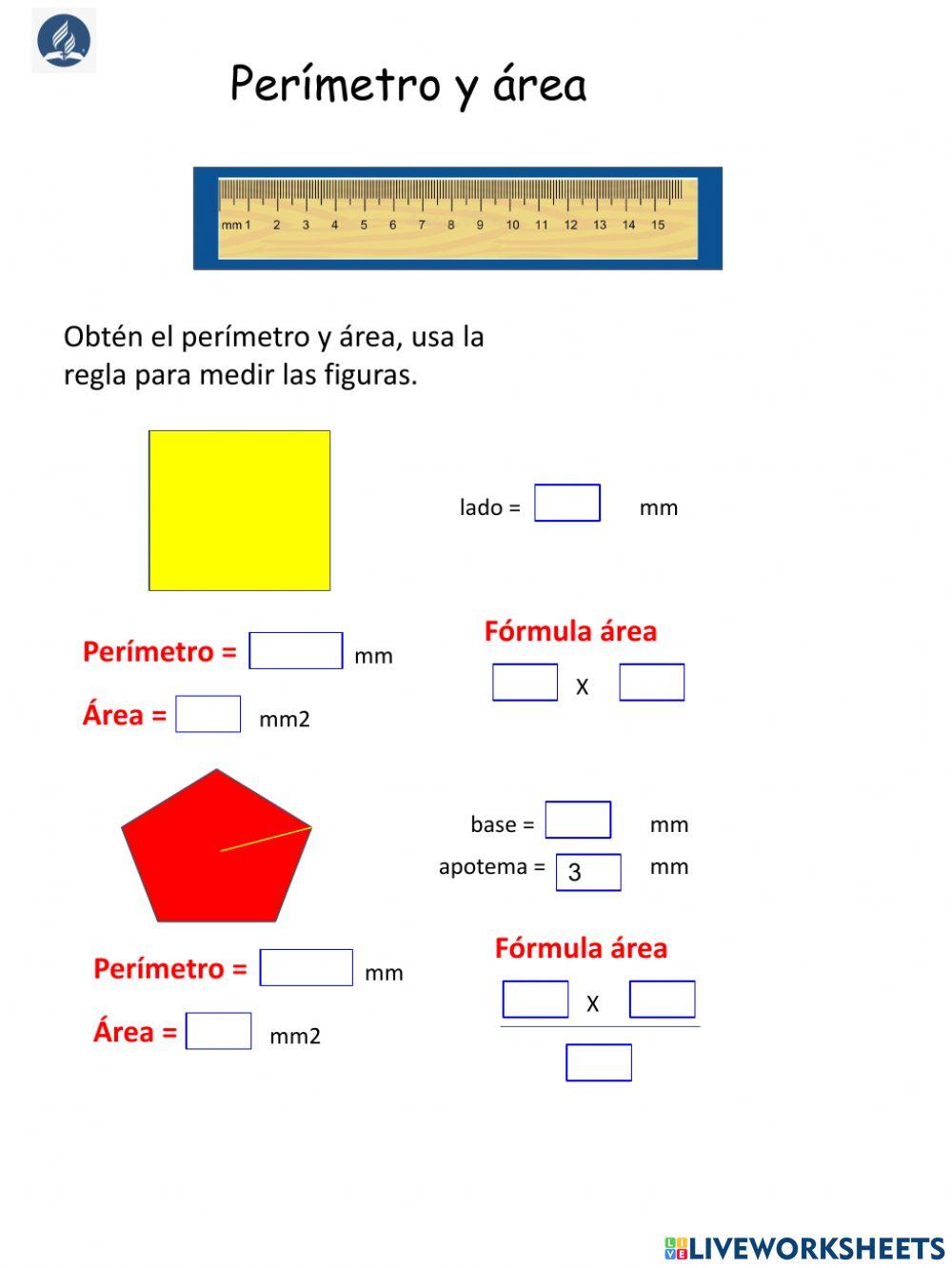 Perímetro y área de polígonos