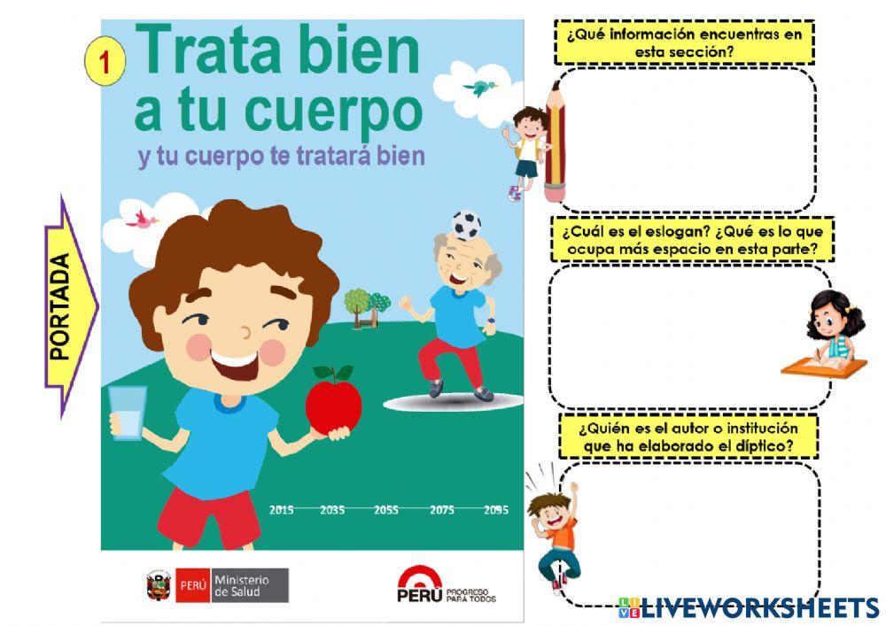 A leer un díptico titulado “Trata bien a tu cuerpo y tu cuerpo te tratará bien”