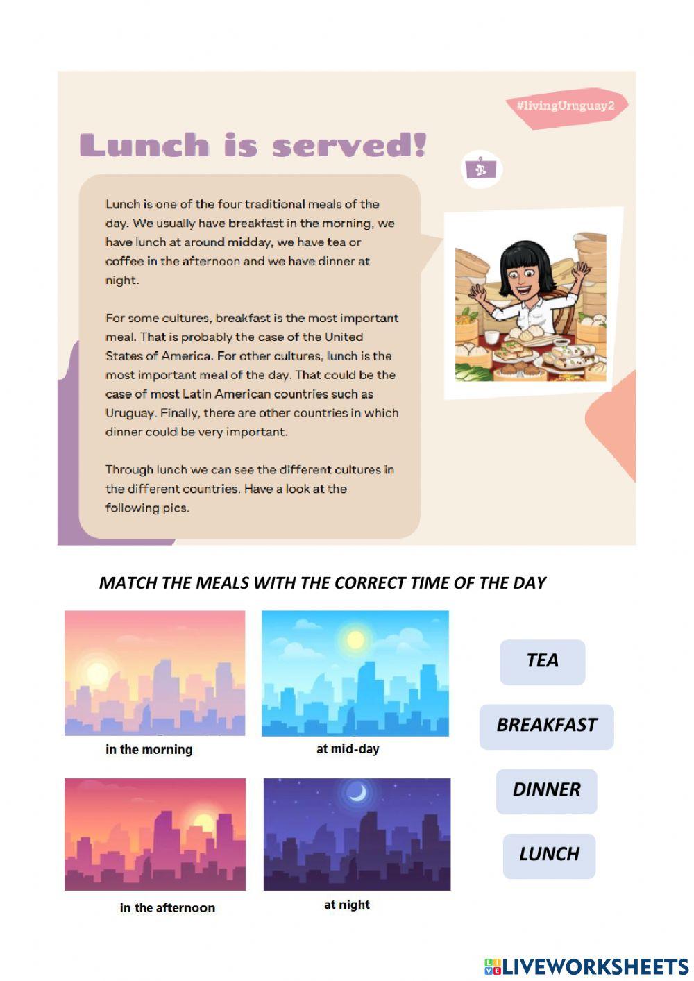 Adverbs of frequency and meals