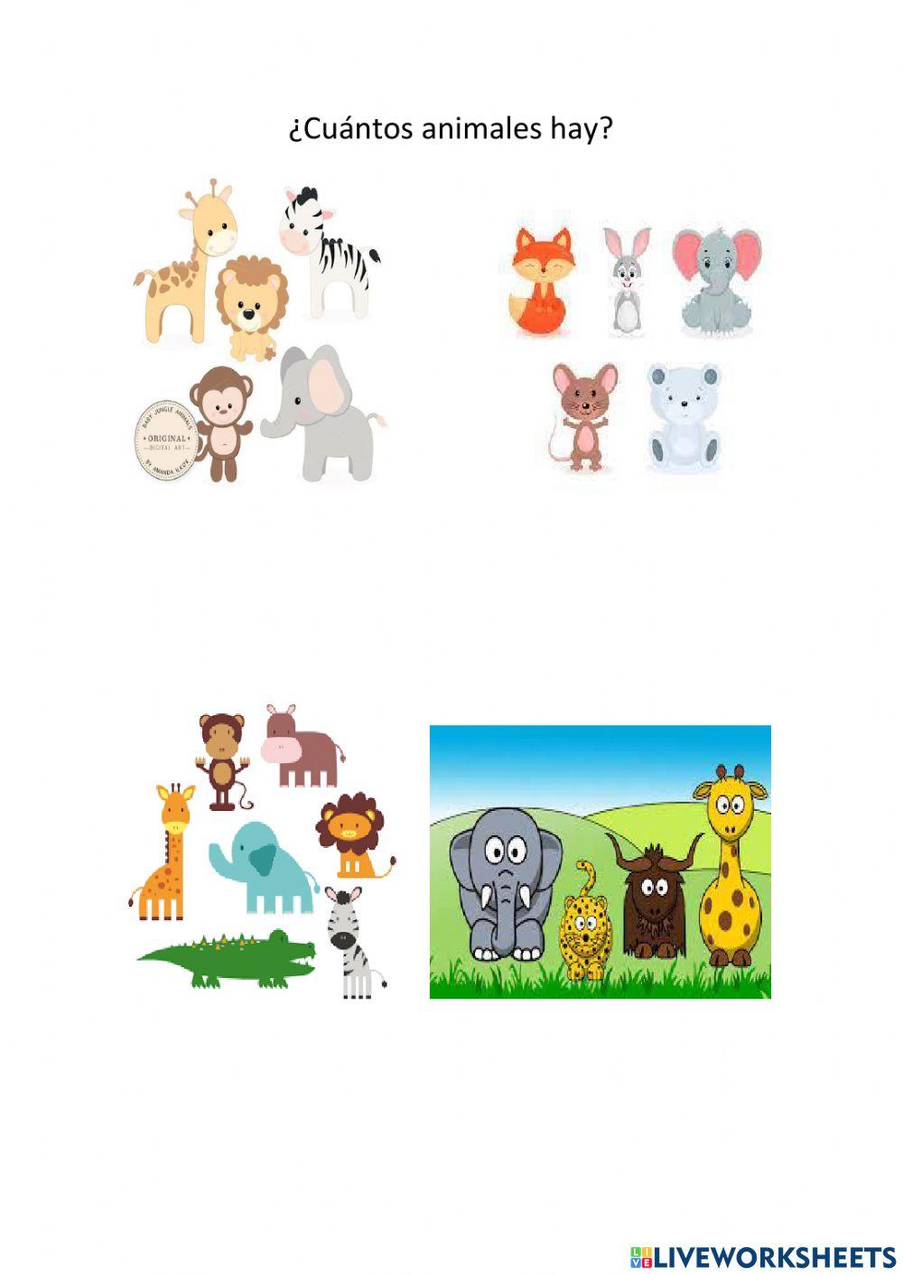 Grafía- cantidad. animales