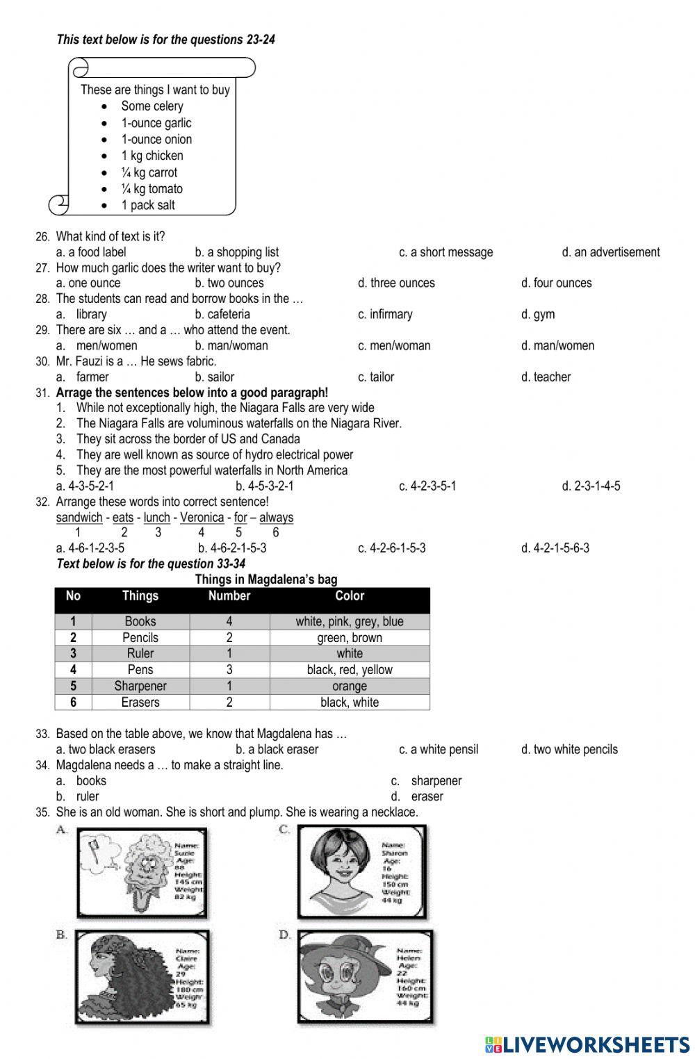 PAT bahasa inggris kelas 7