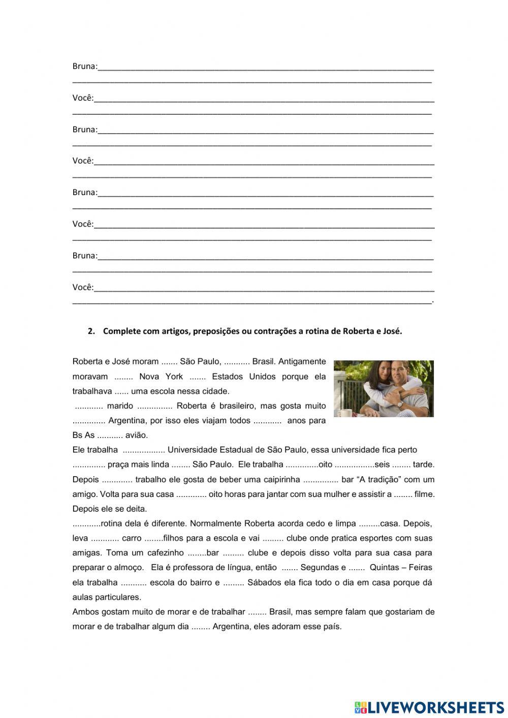 Trabalho prático integrador da primeira parte de português - Técnicos