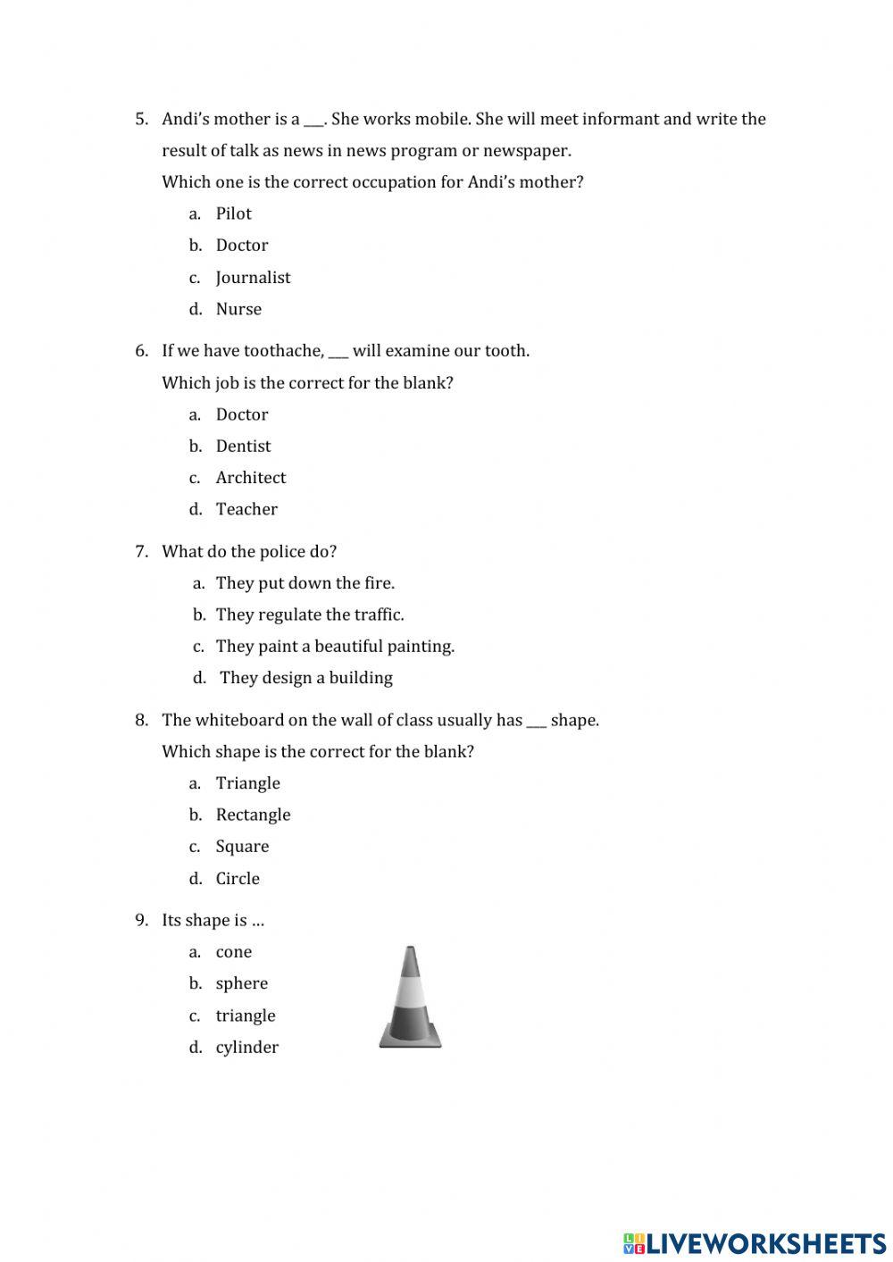 Latihan PAS Bahasa Inggris K5 Semester Genap