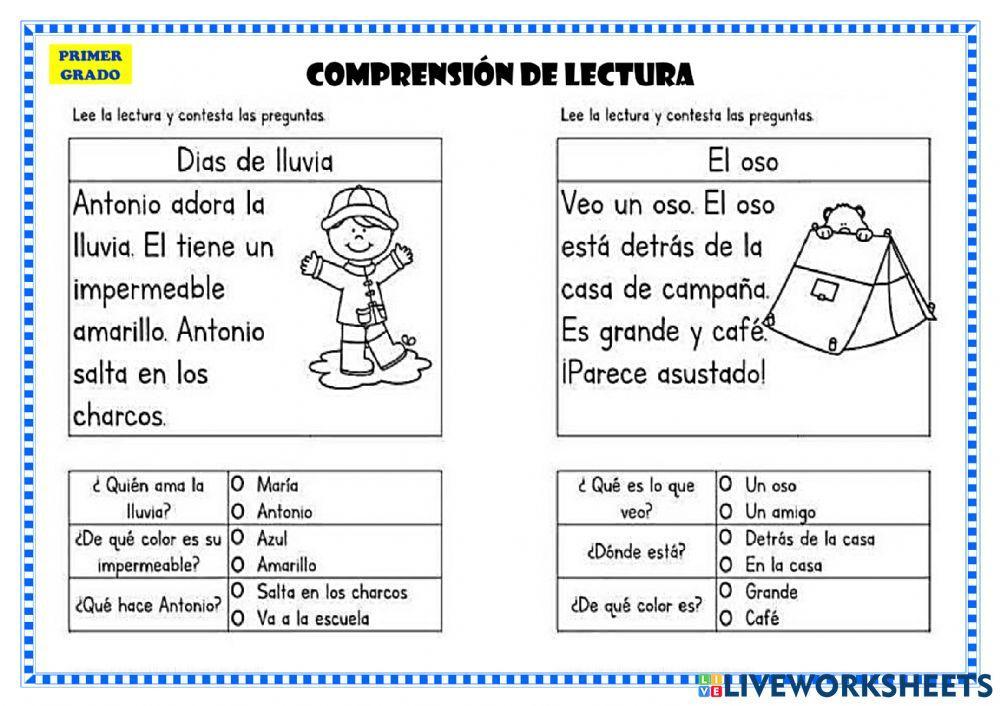 Comprensión de lectura