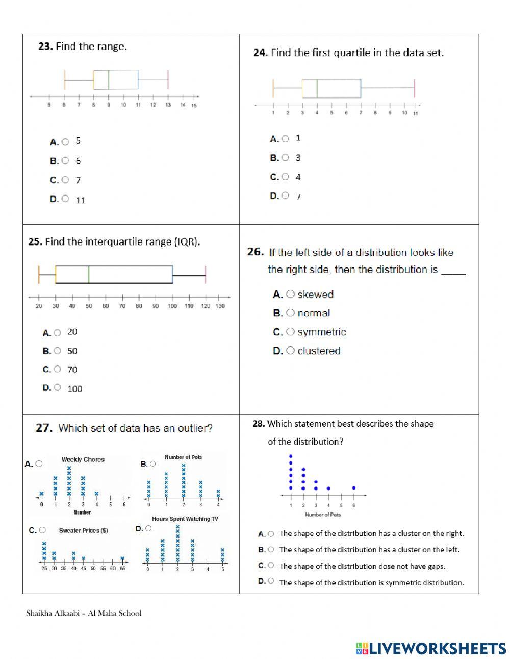 Grade 6 Elite Revision Sheet - Term 3