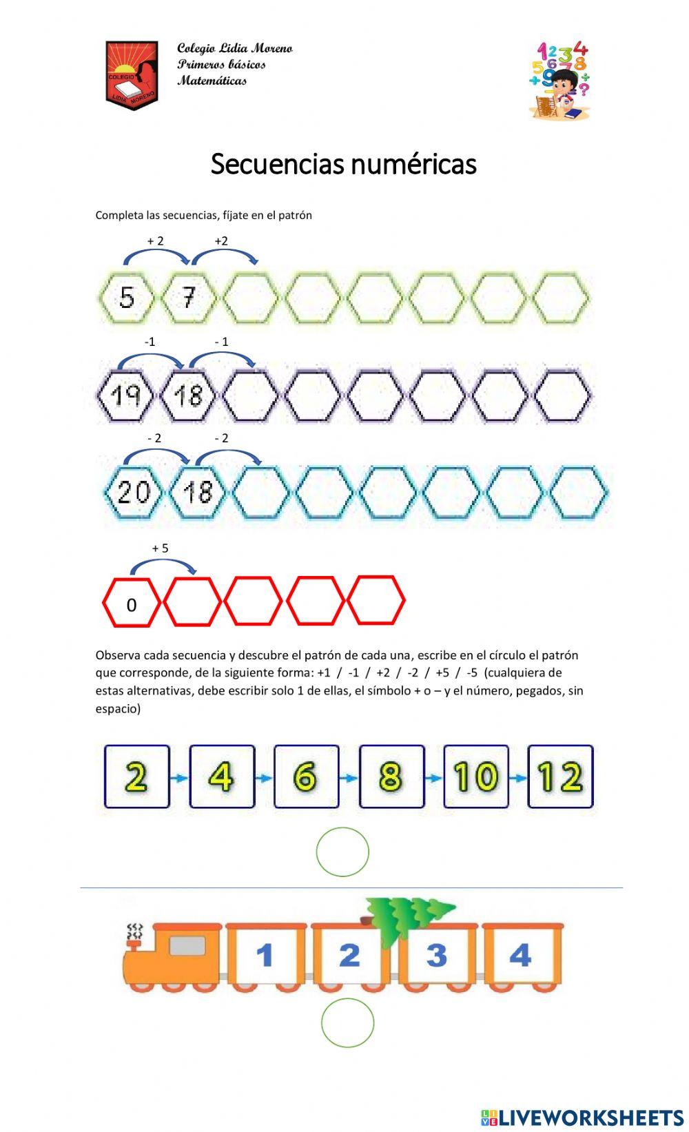 Secuencias Numéricas hasta el 20