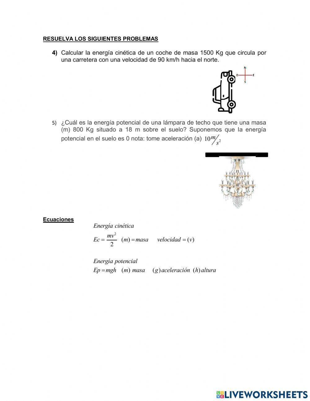 Quiz energía cinética y potencial