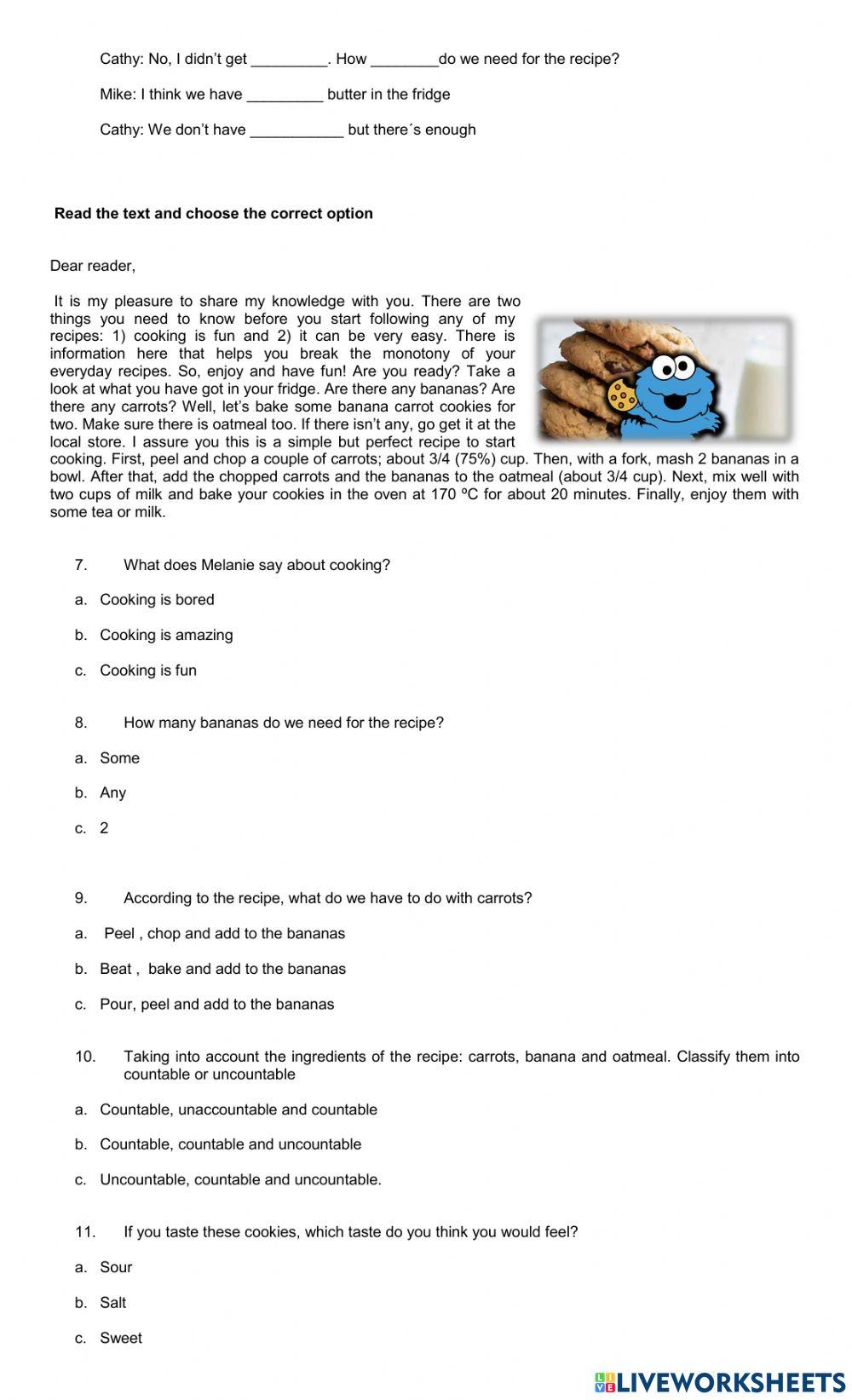 Test 1 . Second term 7º grade