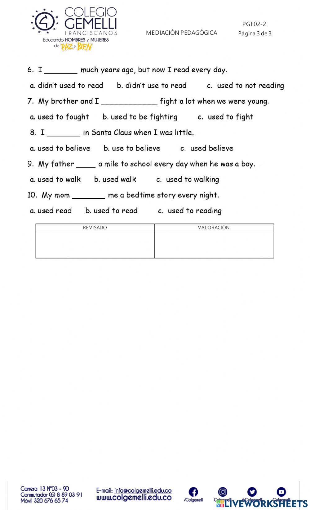 Past perfect and Used to