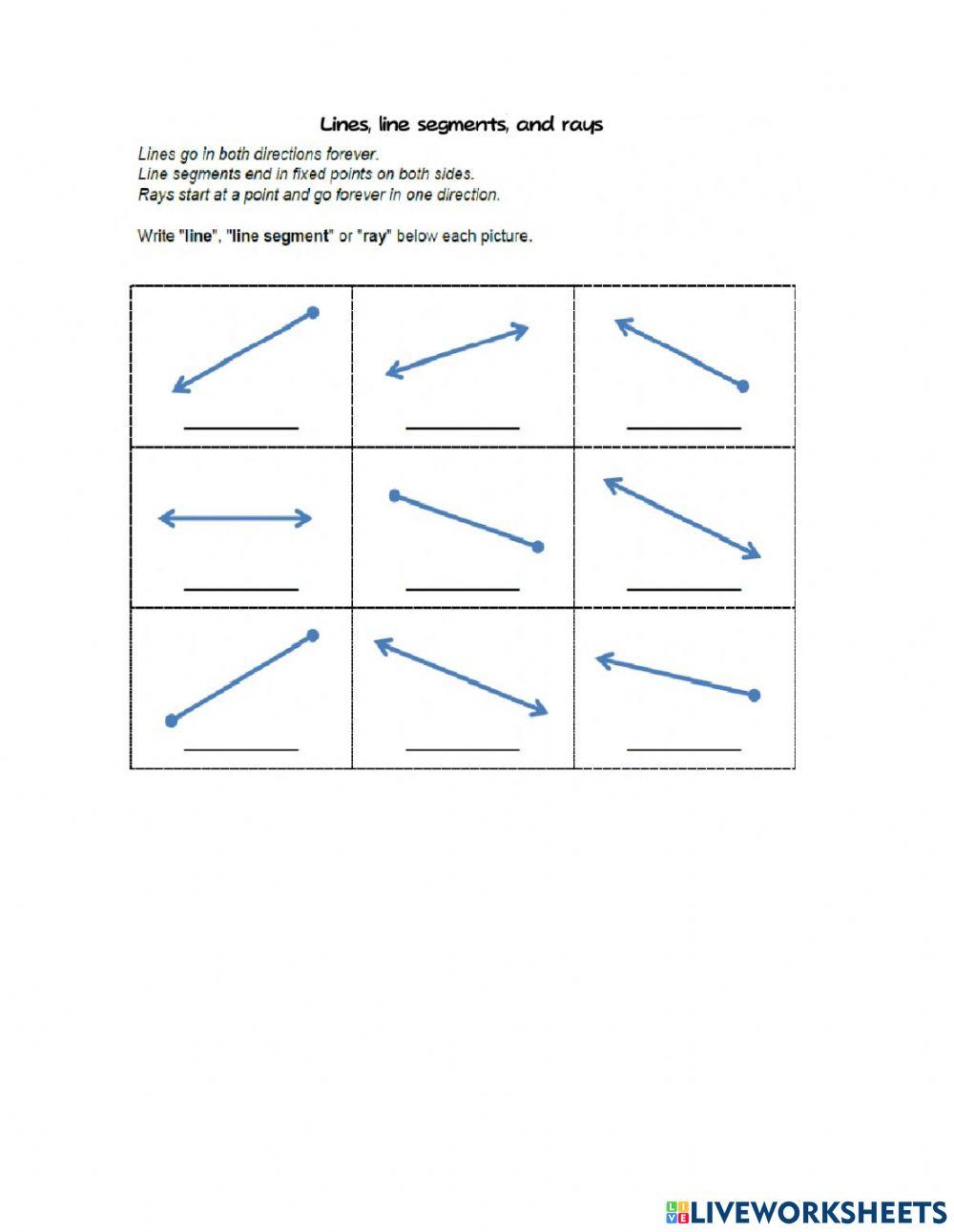 Lines, Line Segment, Rays