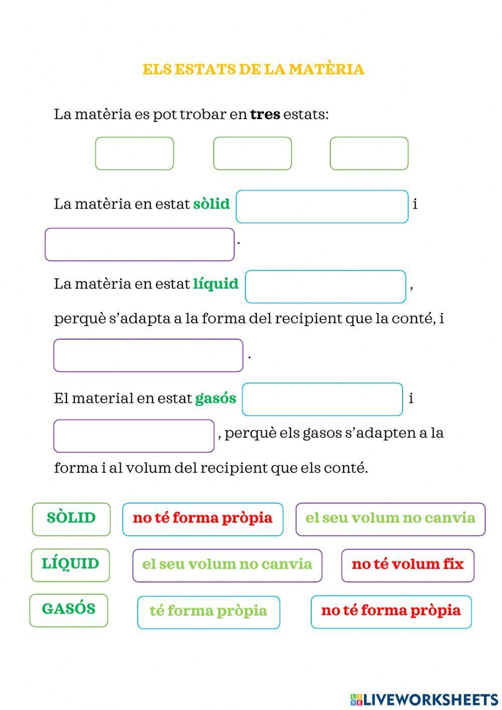 Naturals - la matèria