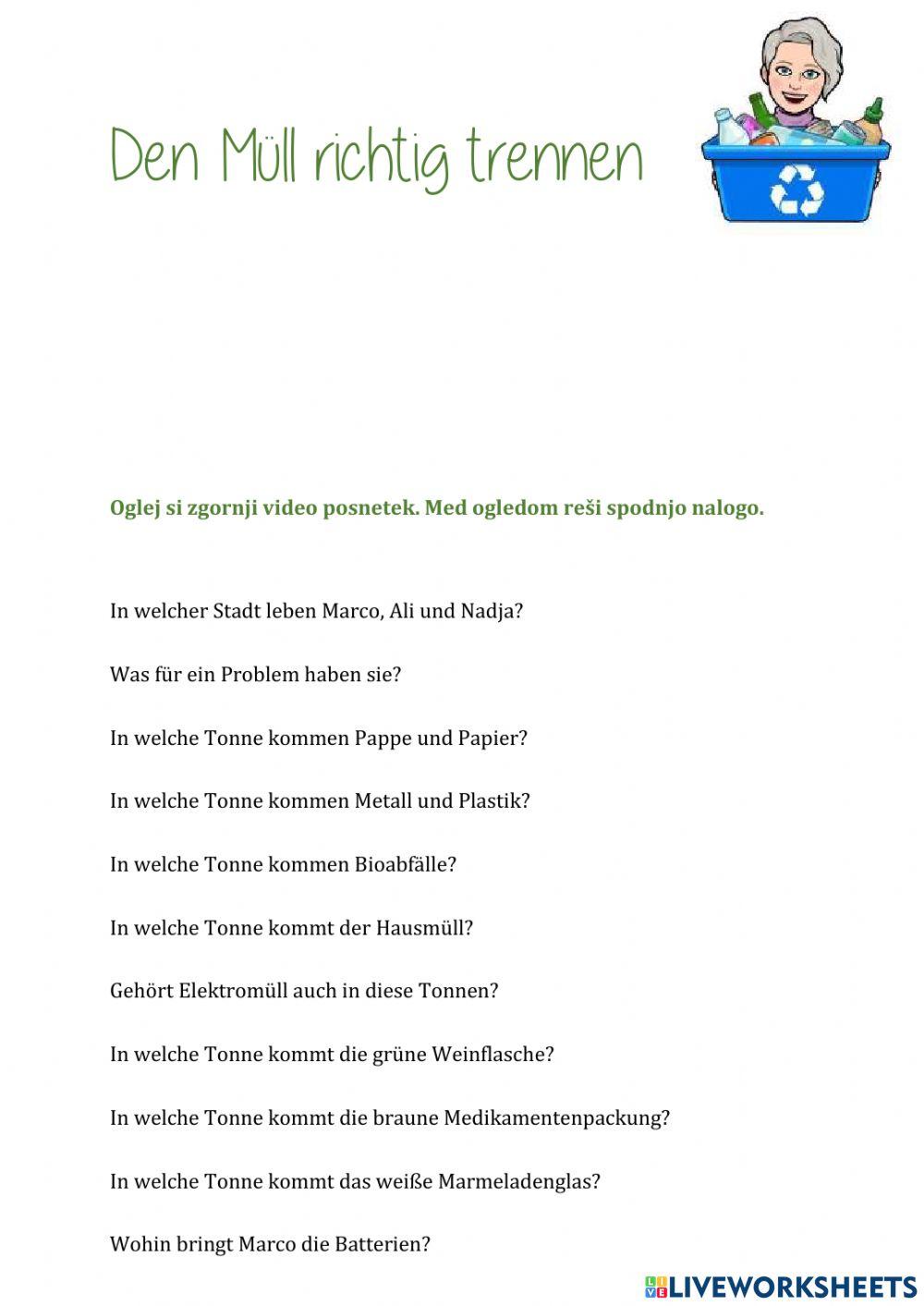 Den Müll richtig trennen 2