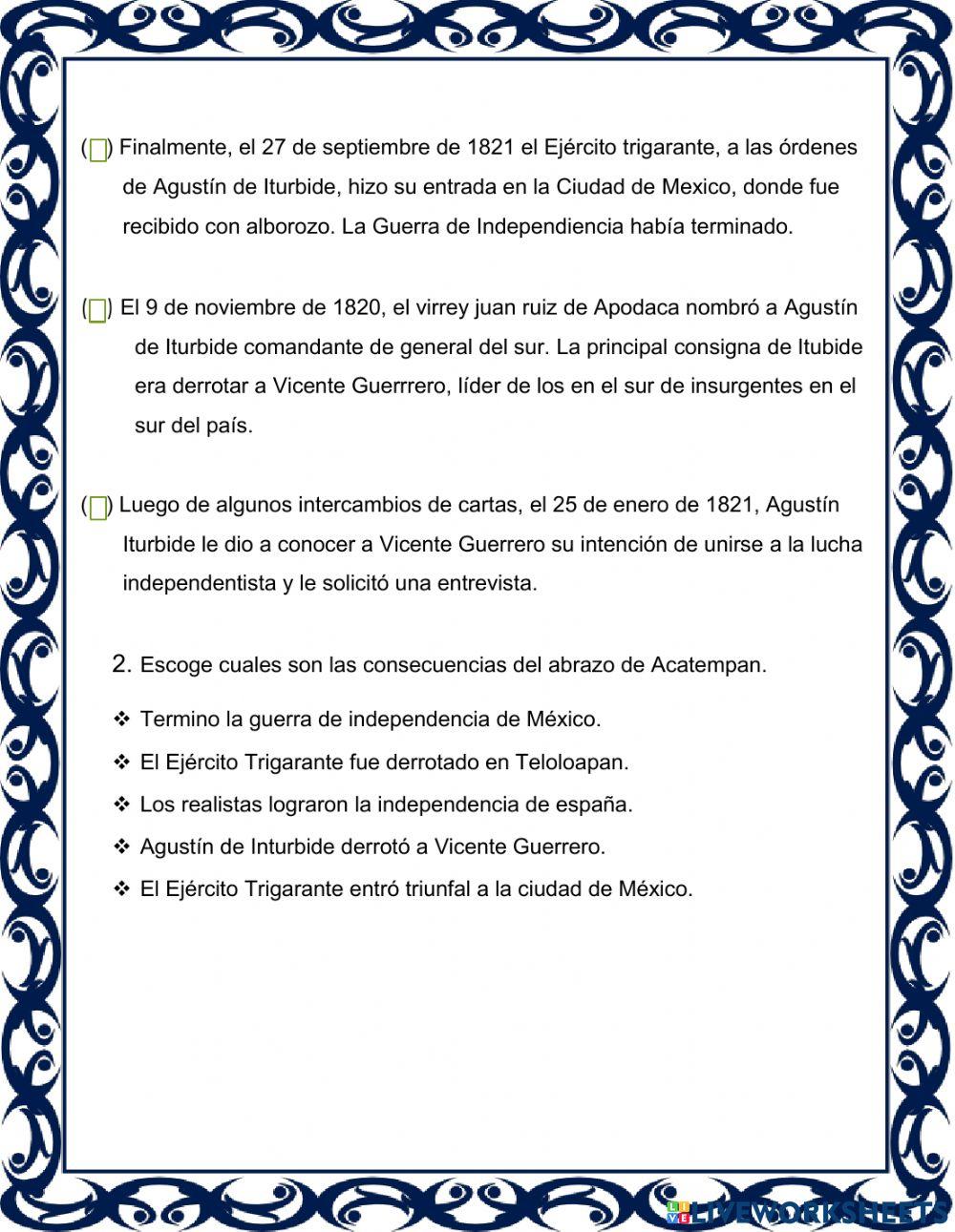 Antecedentes y consecuentes