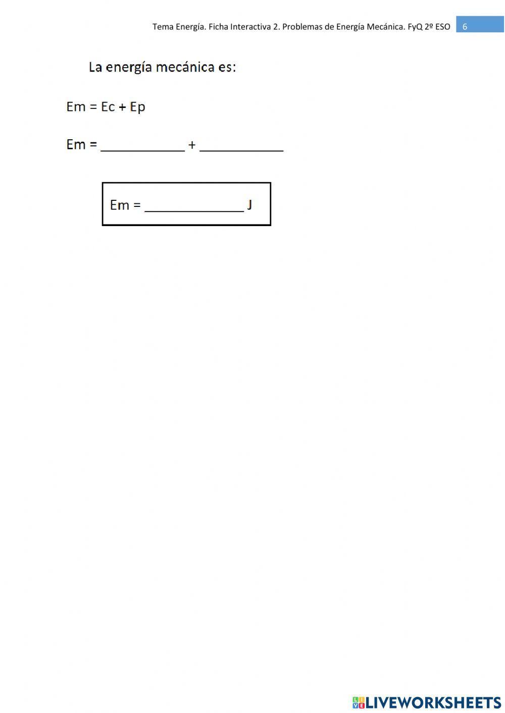 Fyq2eso-tema ENERGÍA: problemas Em