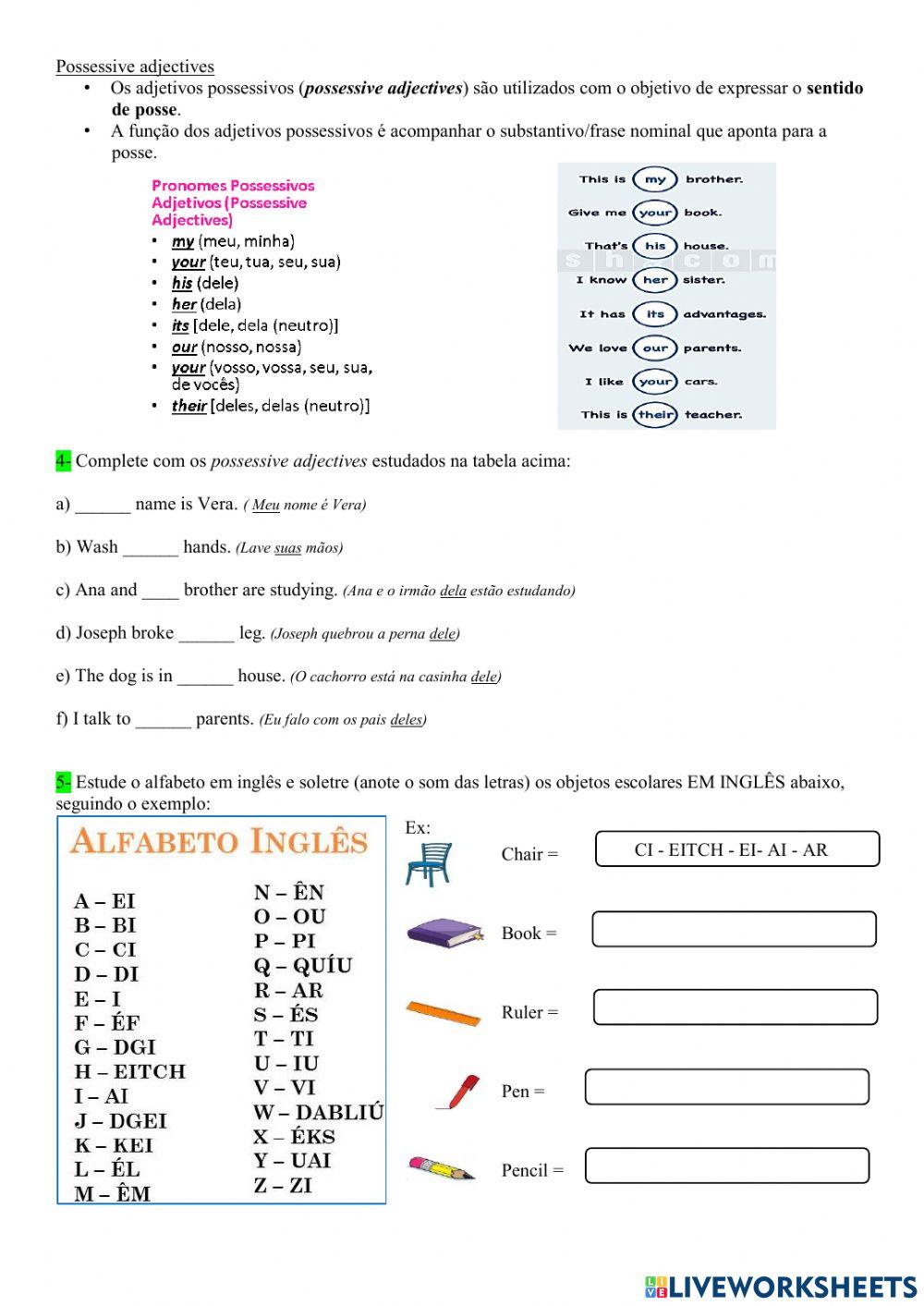6° ano - INGLÊS - 02-06-21 (passado em 04-06)