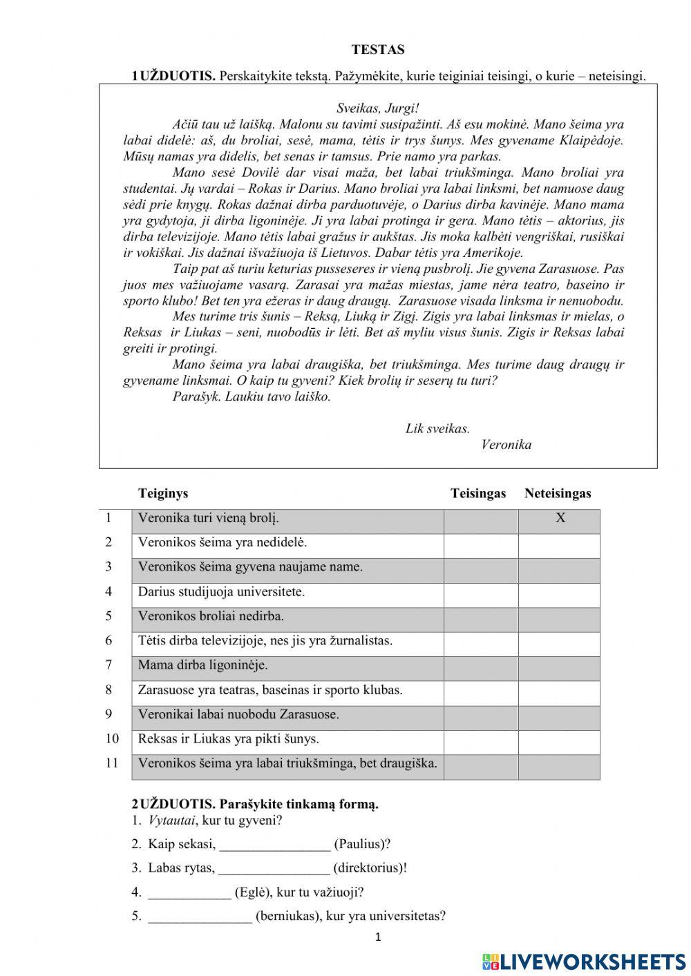 Po 3 skyriaus testas