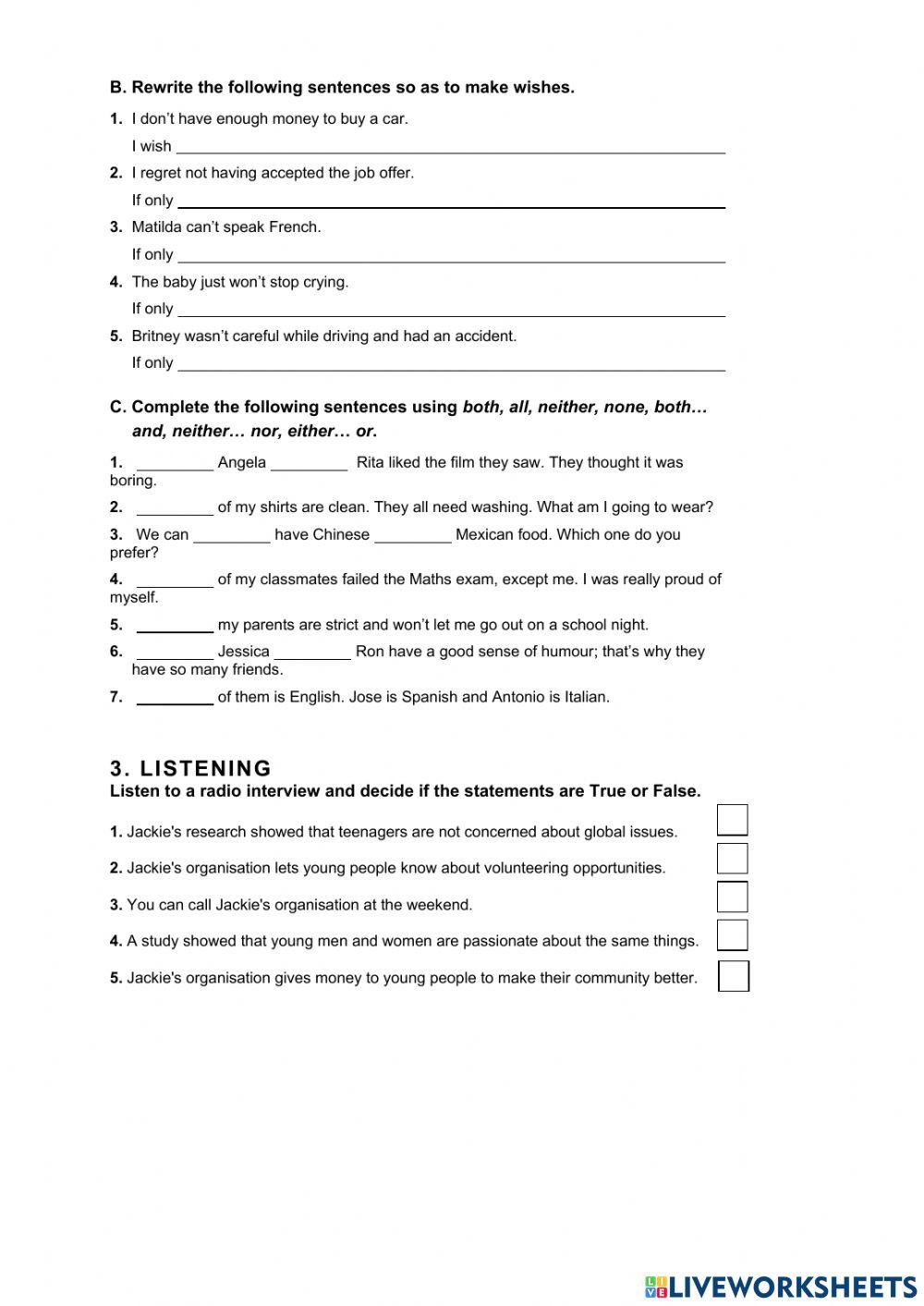 Intermediate B1 - Test 8