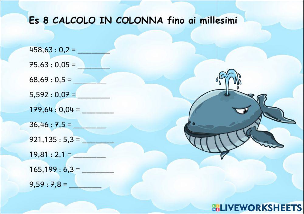 Calcolo in colonna 11