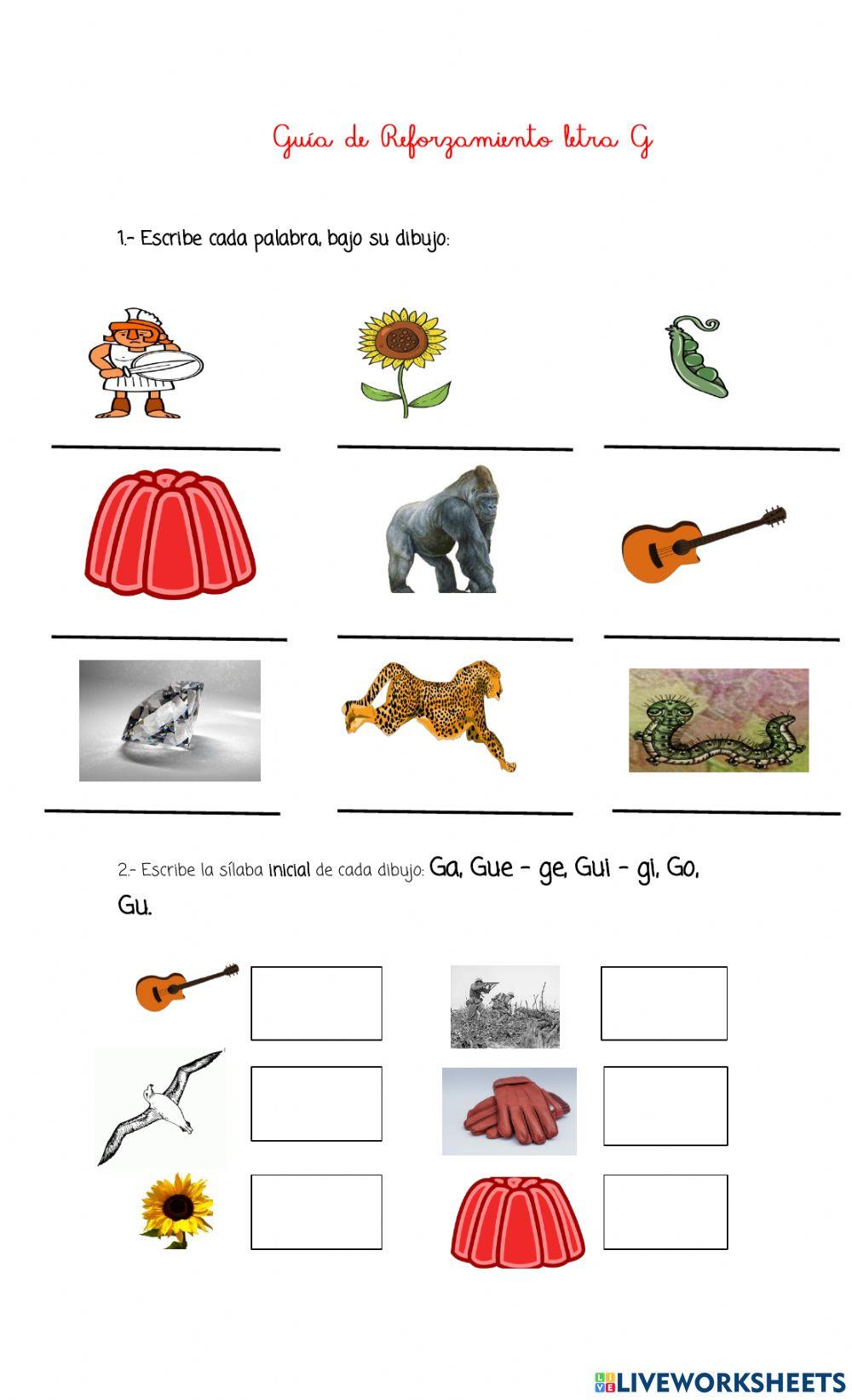 Guia letra G