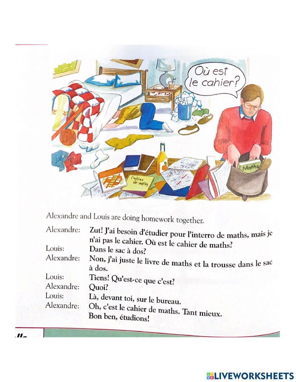 École , étudier et avoir besoin de