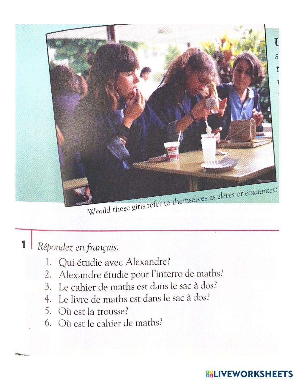 École , étudier et avoir besoin de