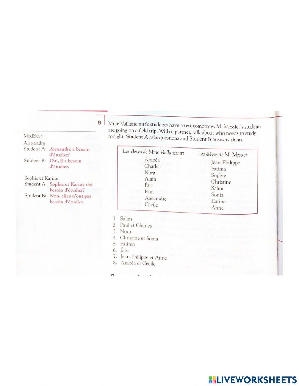 École , étudier et avoir besoin de