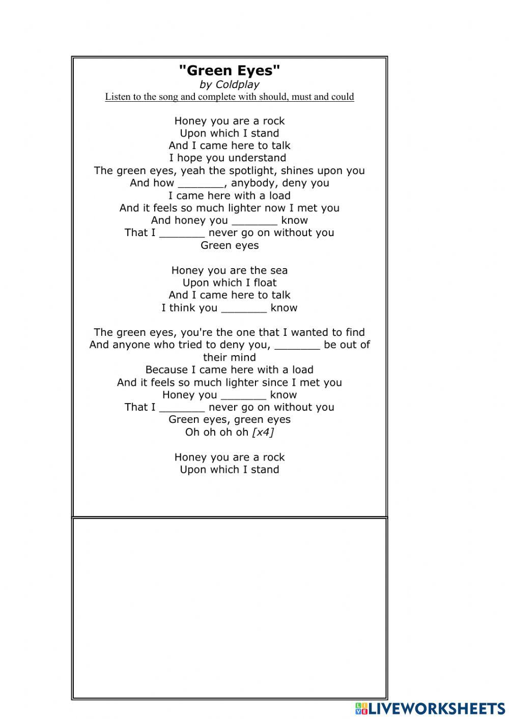 Song - Green eyes