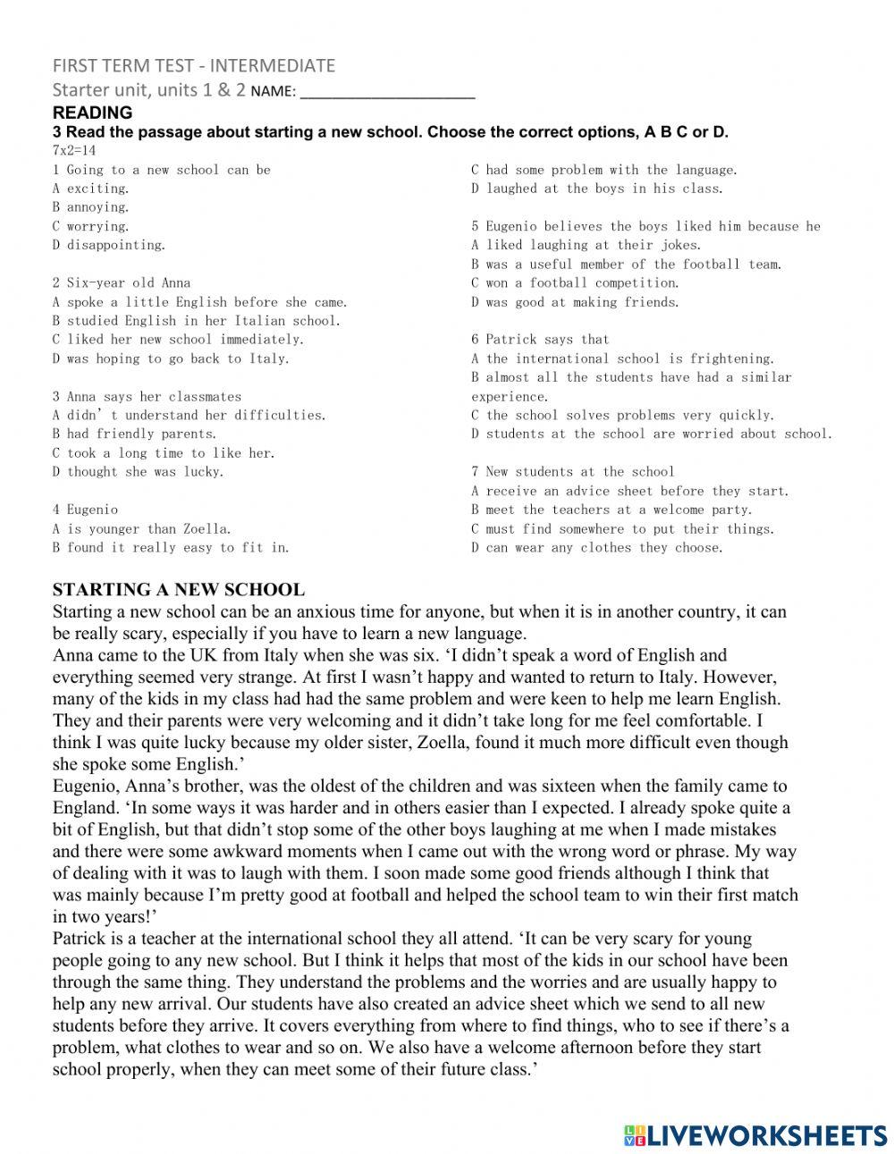 Mid term test part 2